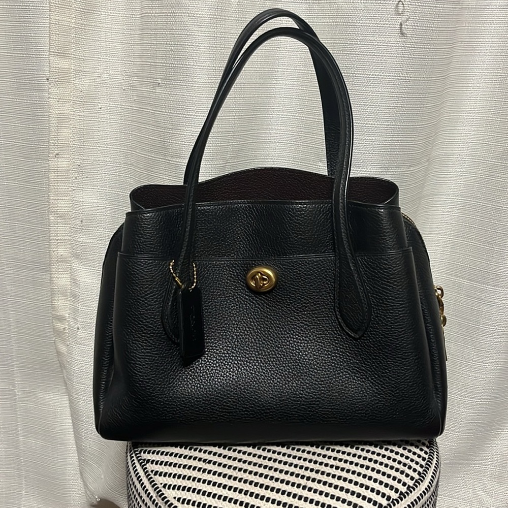 Coach turn lock bag